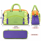 Multicolour Travel Duffel Bag with Multiple Pockets & Adjustable Shoulder Strap