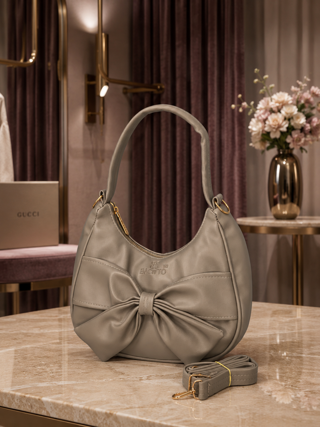 Elegant Bow Shoulder Sling Bag for Women