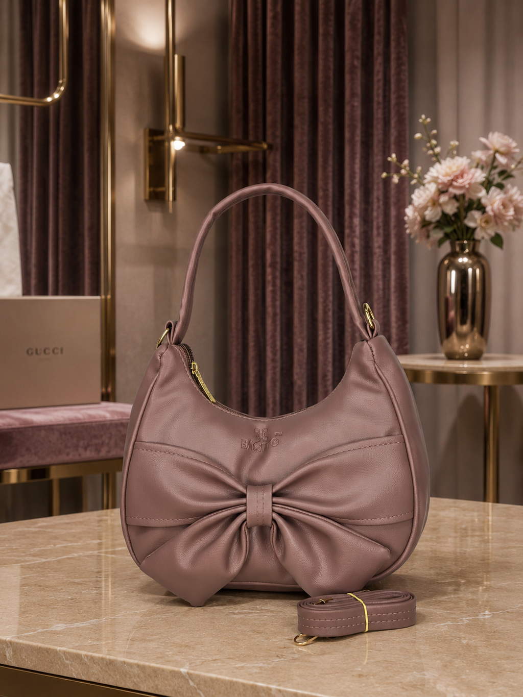 Elegant Bow Shoulder Sling Bag for Women