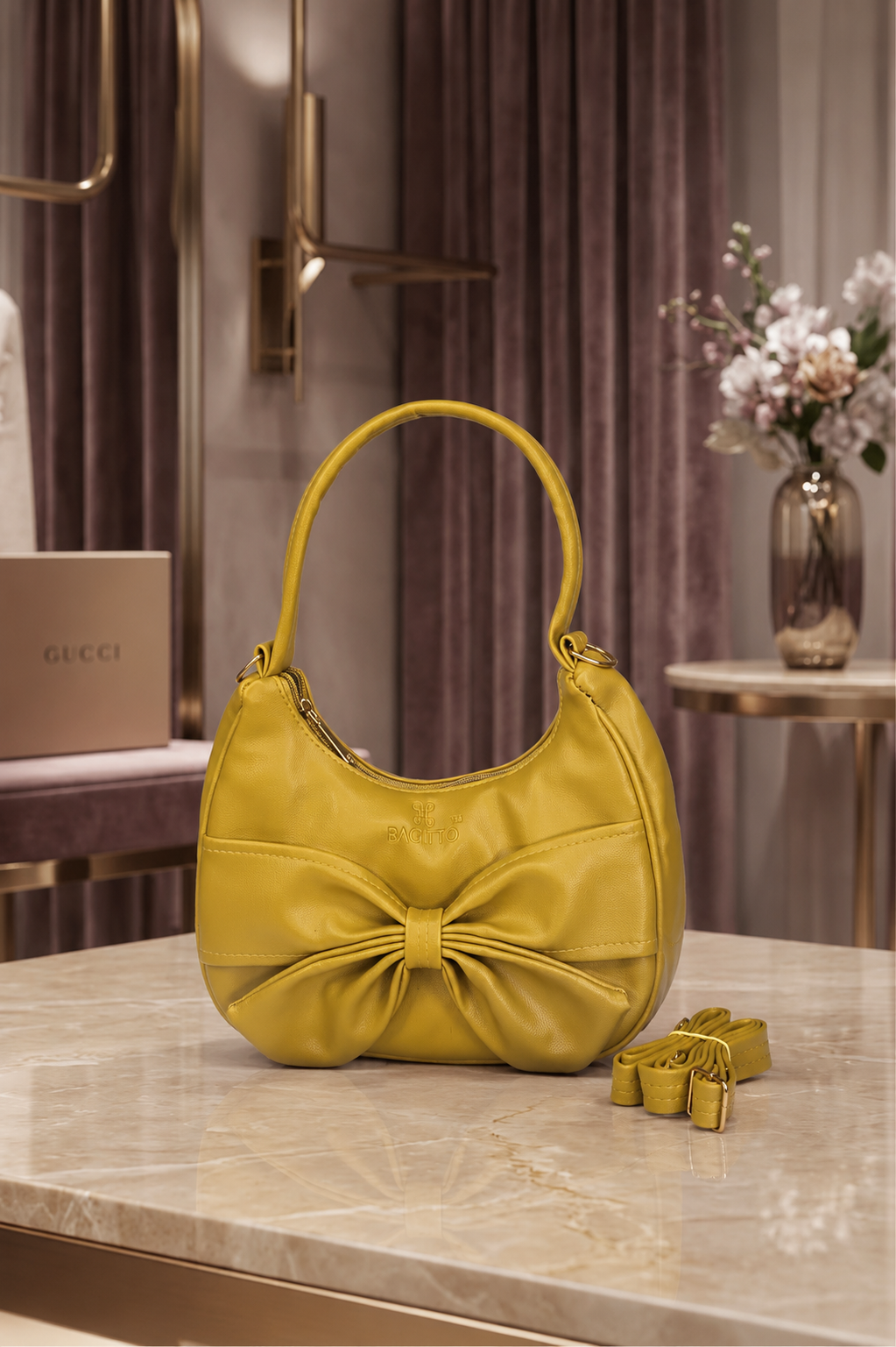 Elegant Bow Shoulder Sling Bag for Women