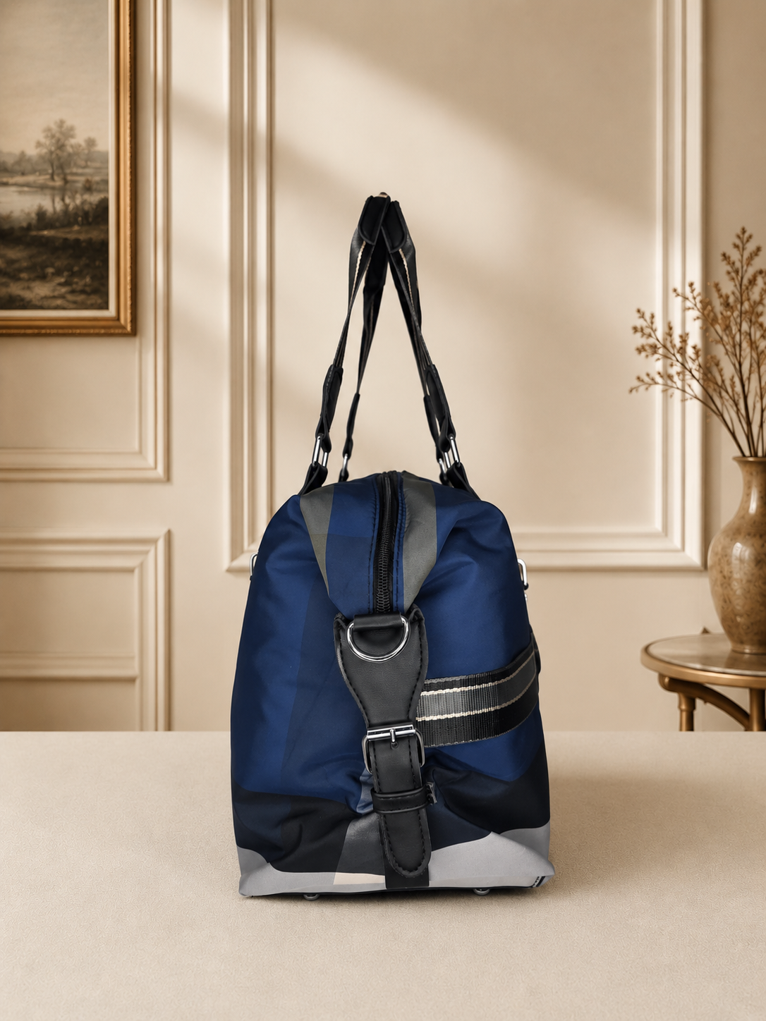 Premium Check Pattern Travel Duffle Bag