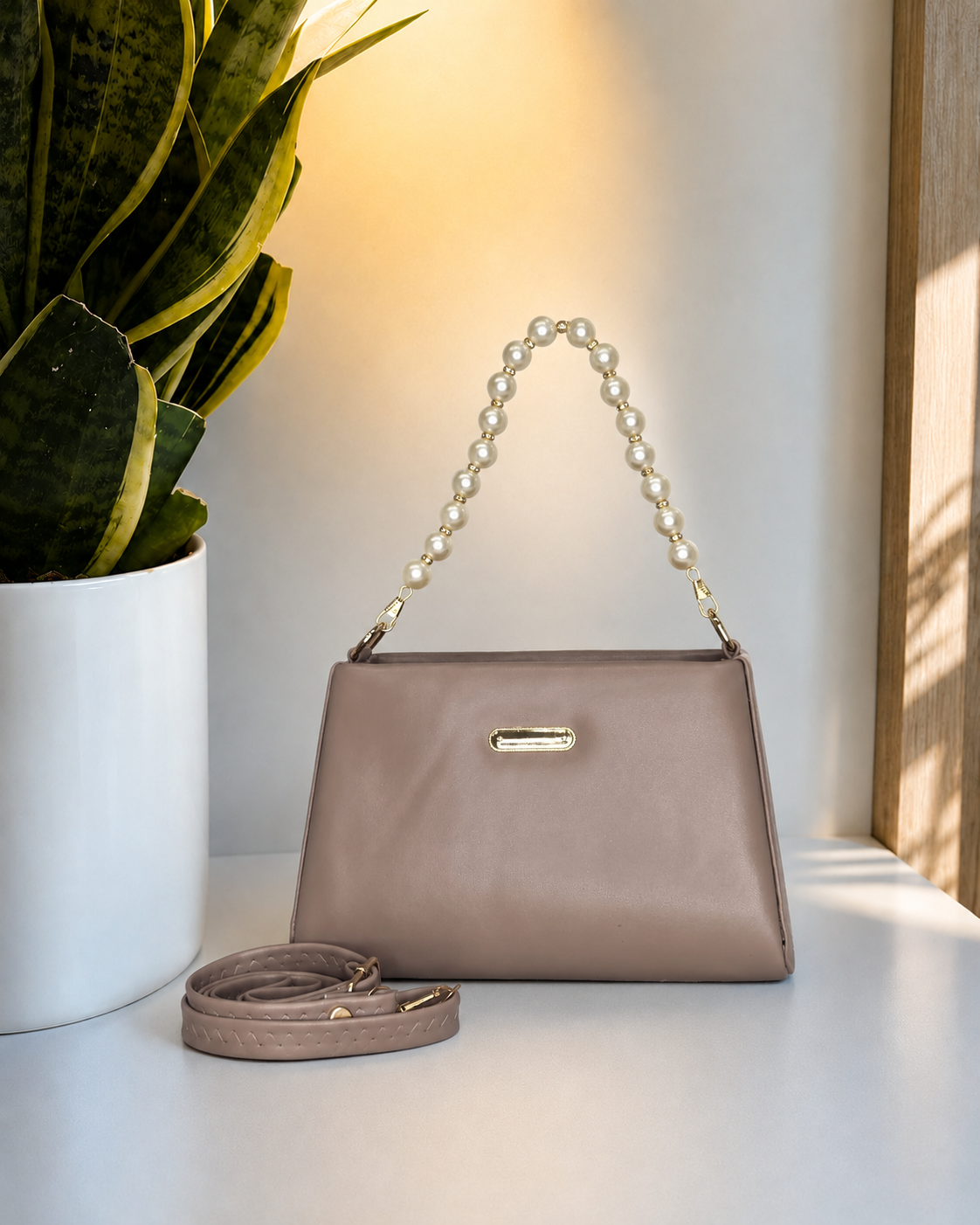 Pearl Grace Top Handle Sling Bag