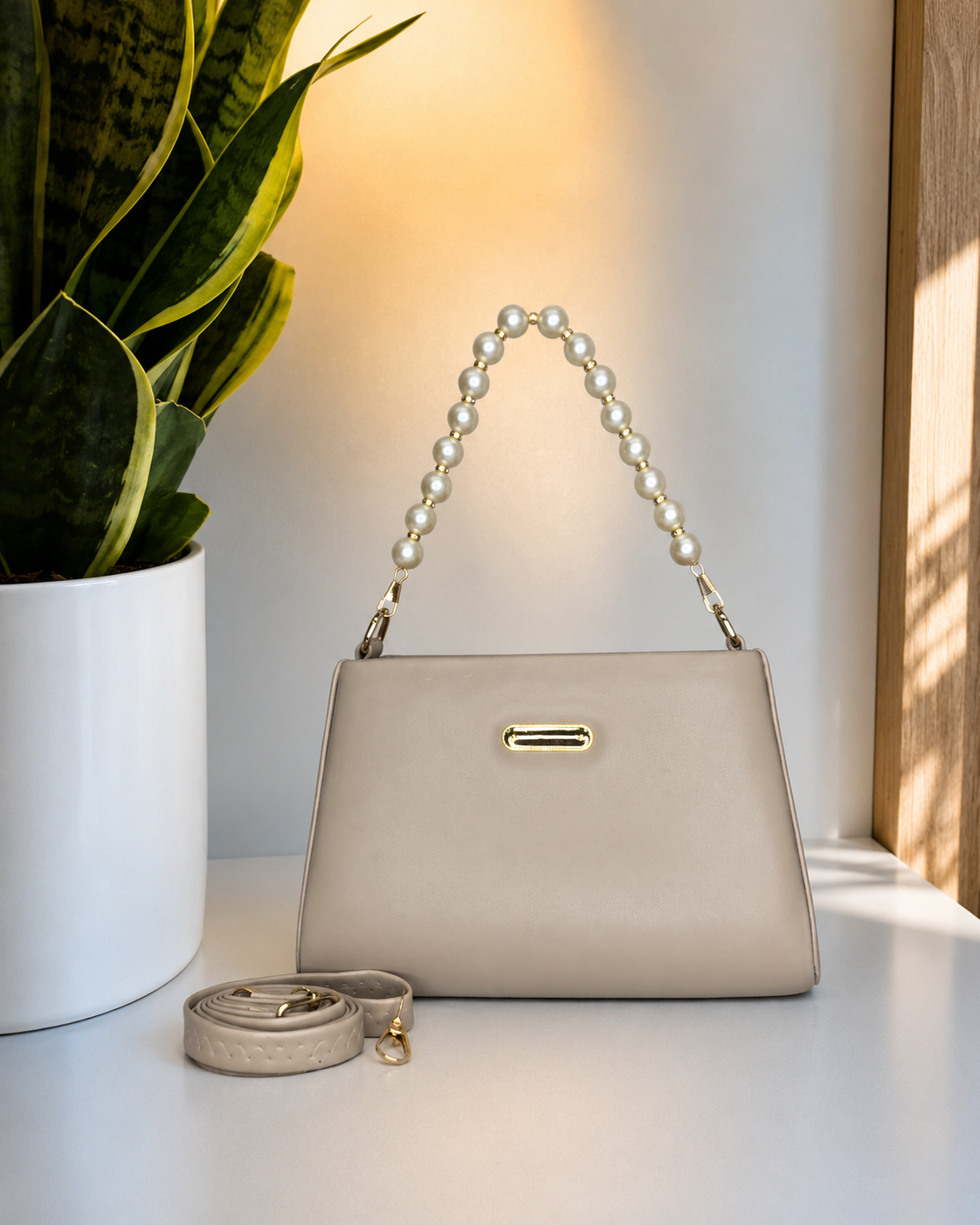 Pearl Grace Top Handle Sling Bag