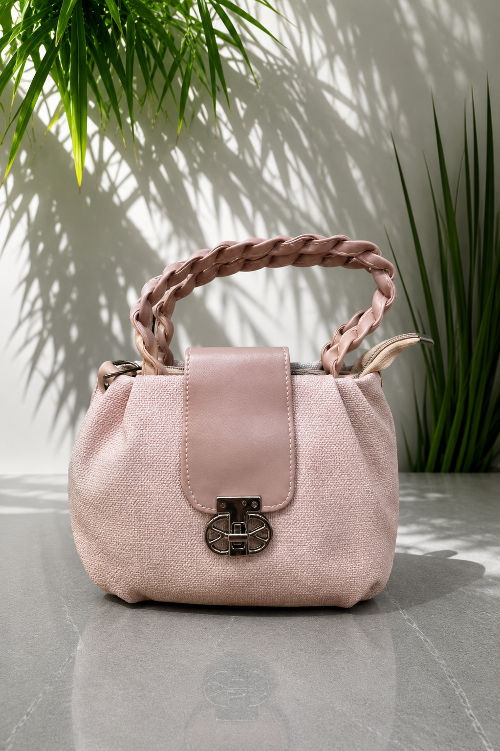 Bagitto Luxe Weave Top Handle Sling Bag for Women
