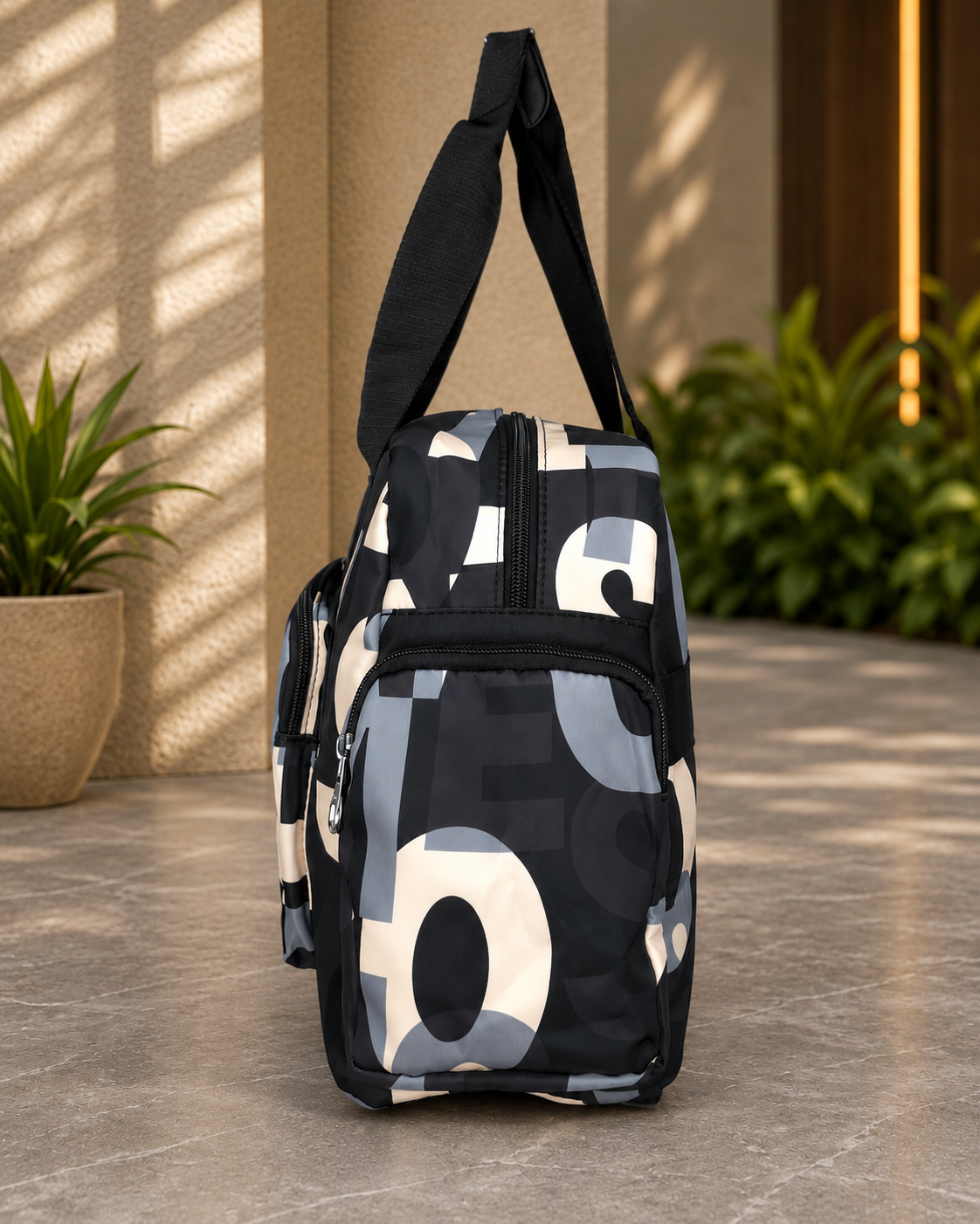 Urban Alphabet Print Travel Duffle Bag