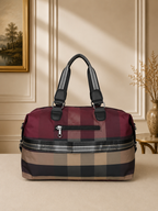 Premium Check Pattern Travel Duffle Bag
