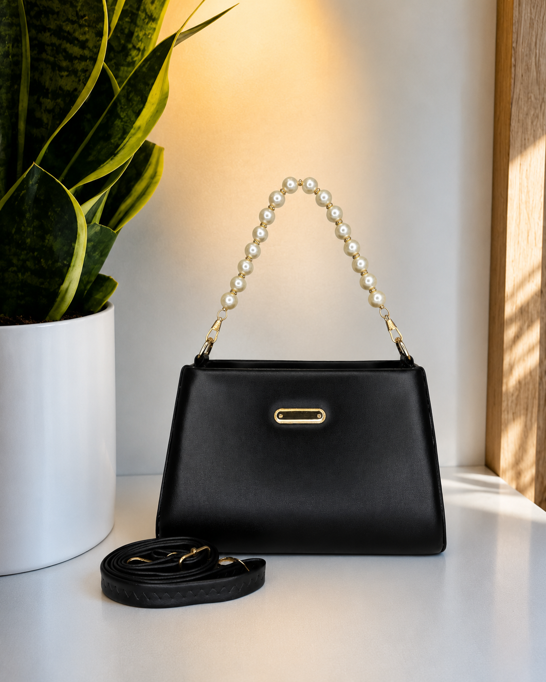 Pearl Grace Top Handle Sling Bag