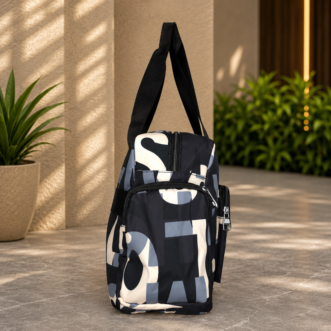 Urban Alphabet Print Travel Duffle Bag