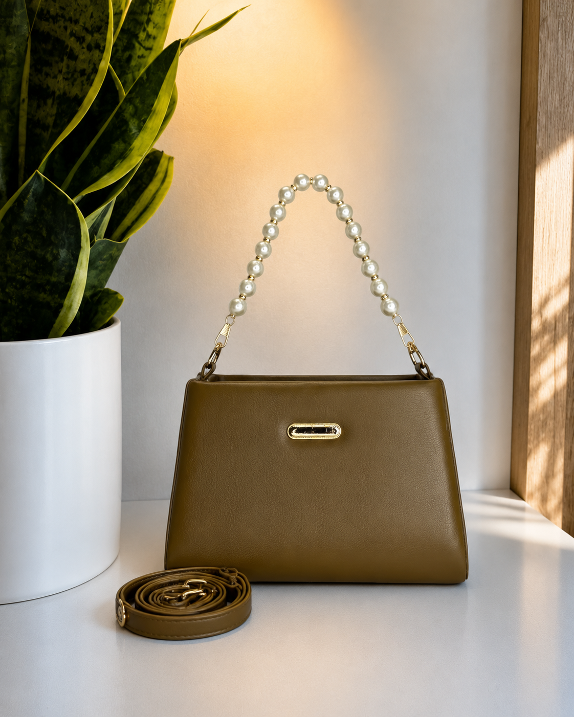 Pearl Grace Top Handle Sling Bag