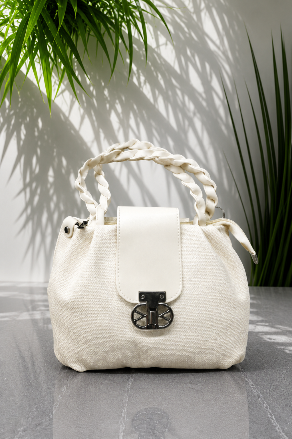 Bagitto Luxe Weave Top Handle Sling Bag for Women