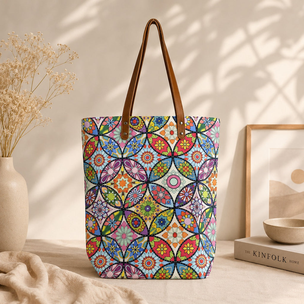 Printed Tote Bag with Long Handles for Women | 37 × 12 × 39 cm