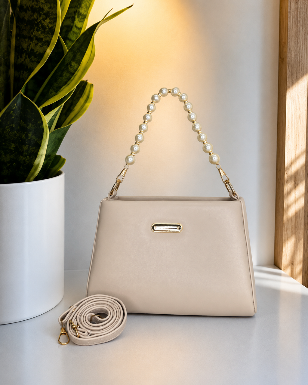 Pearl Grace Top Handle Sling Bag