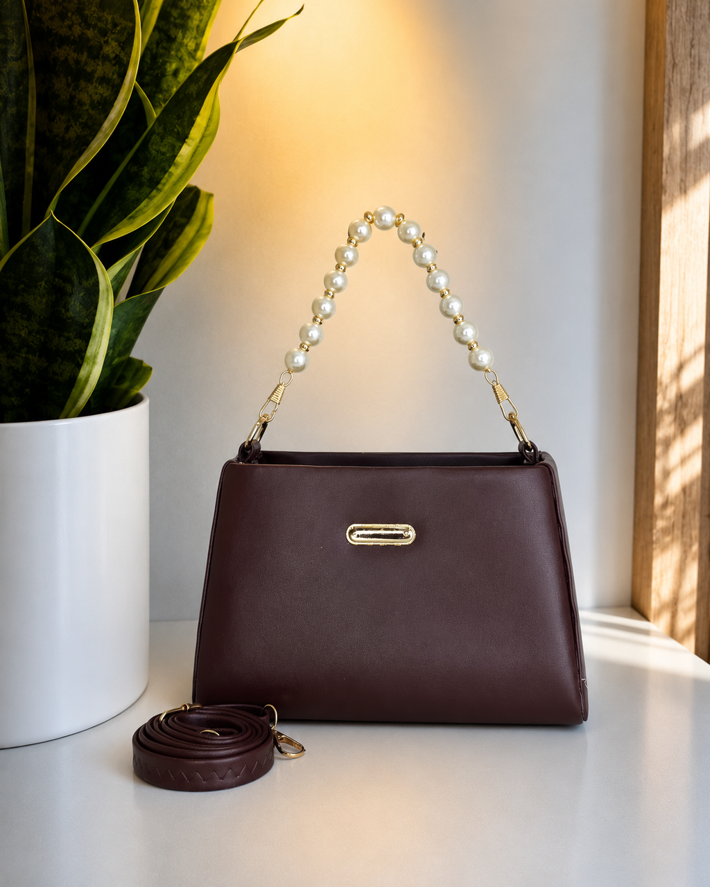 Pearl Grace Top Handle Sling Bag