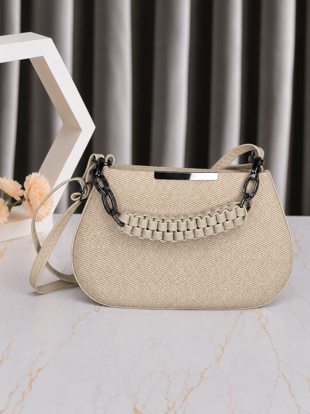 Urban Weave Sling Bag for Women