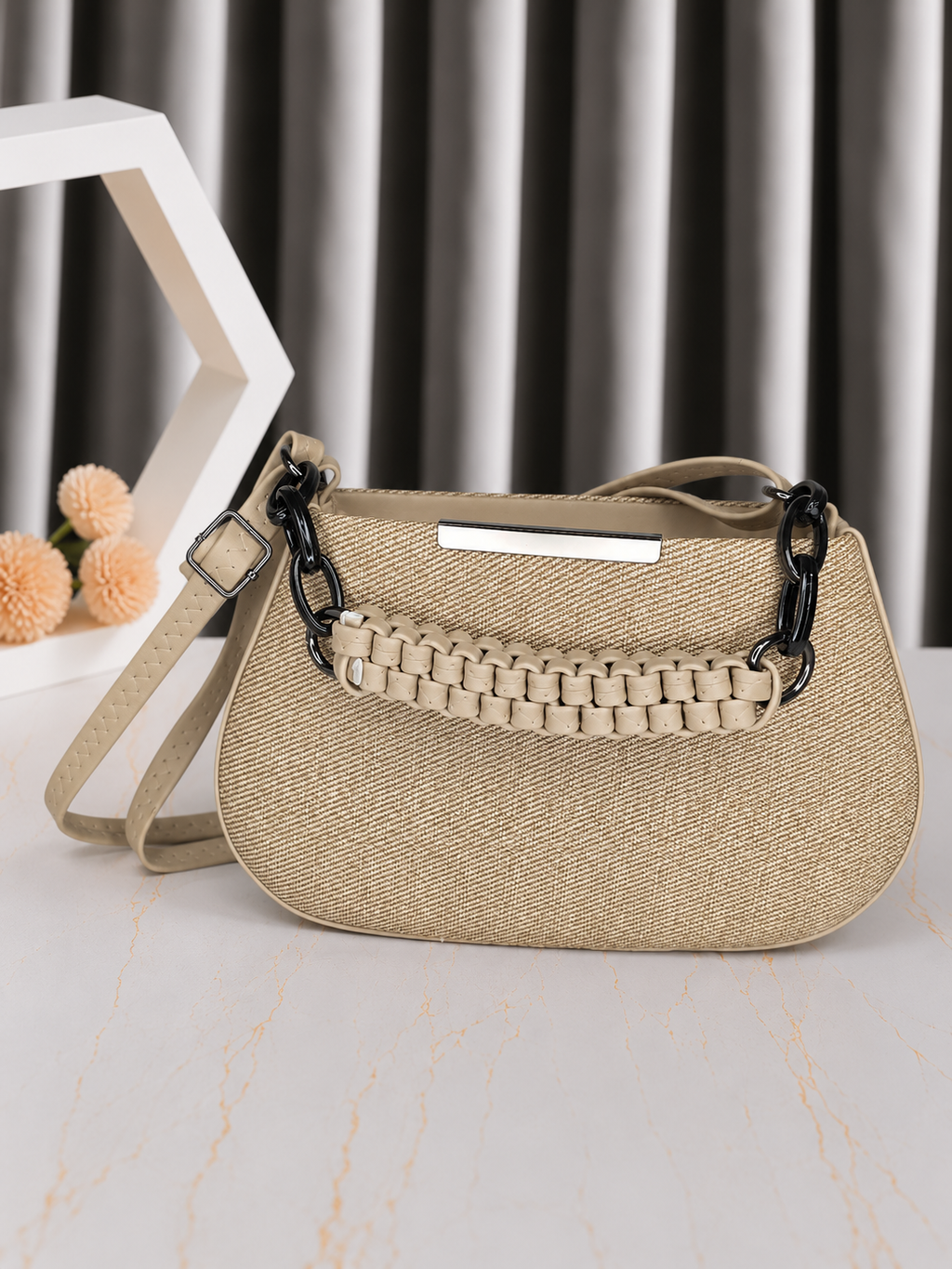 Urban Weave Sling Bag for Women