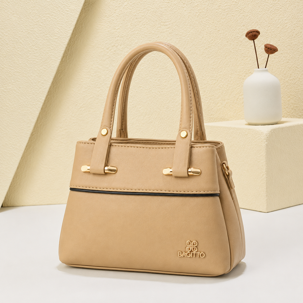 Beige handbag for women