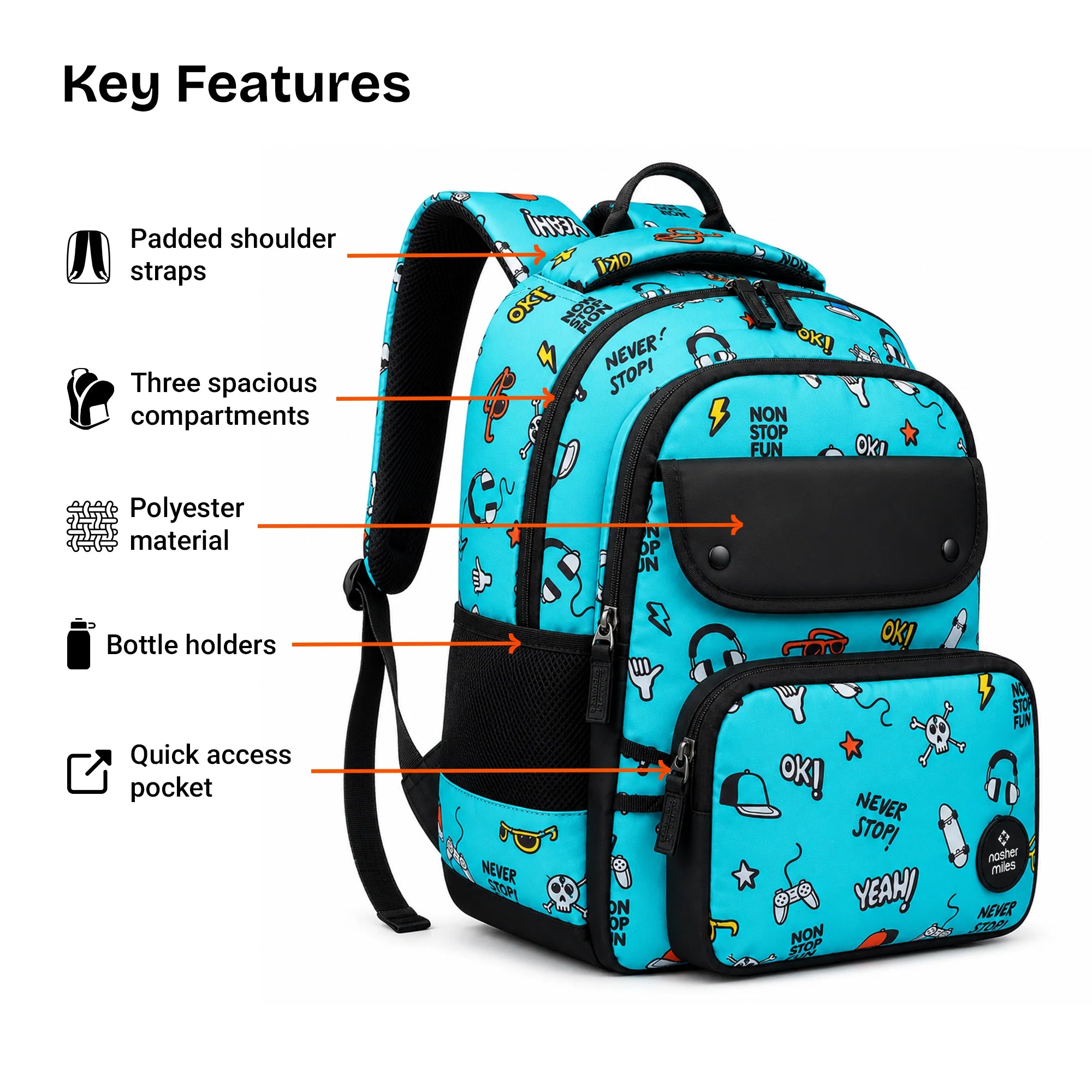 Nasher Miles Street Champ School Bag
