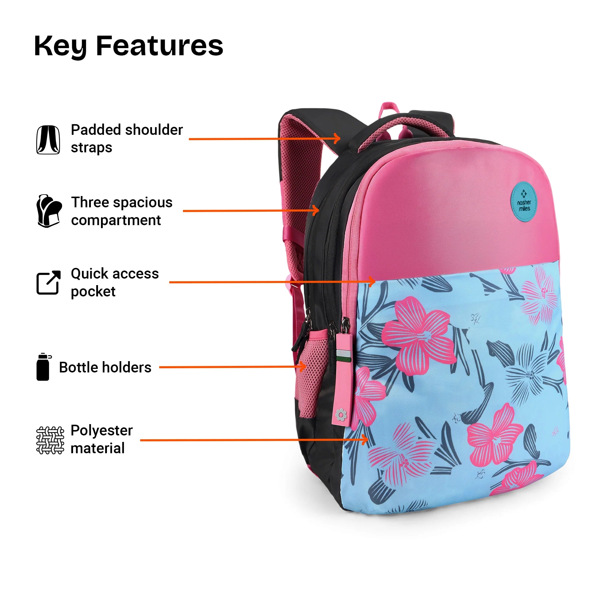 Nasher Miles Floral Fantasy School Bag