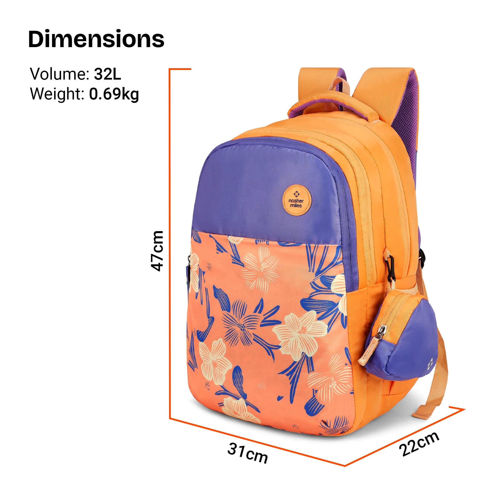 Nasher Miles Floral Fantasy School Bag