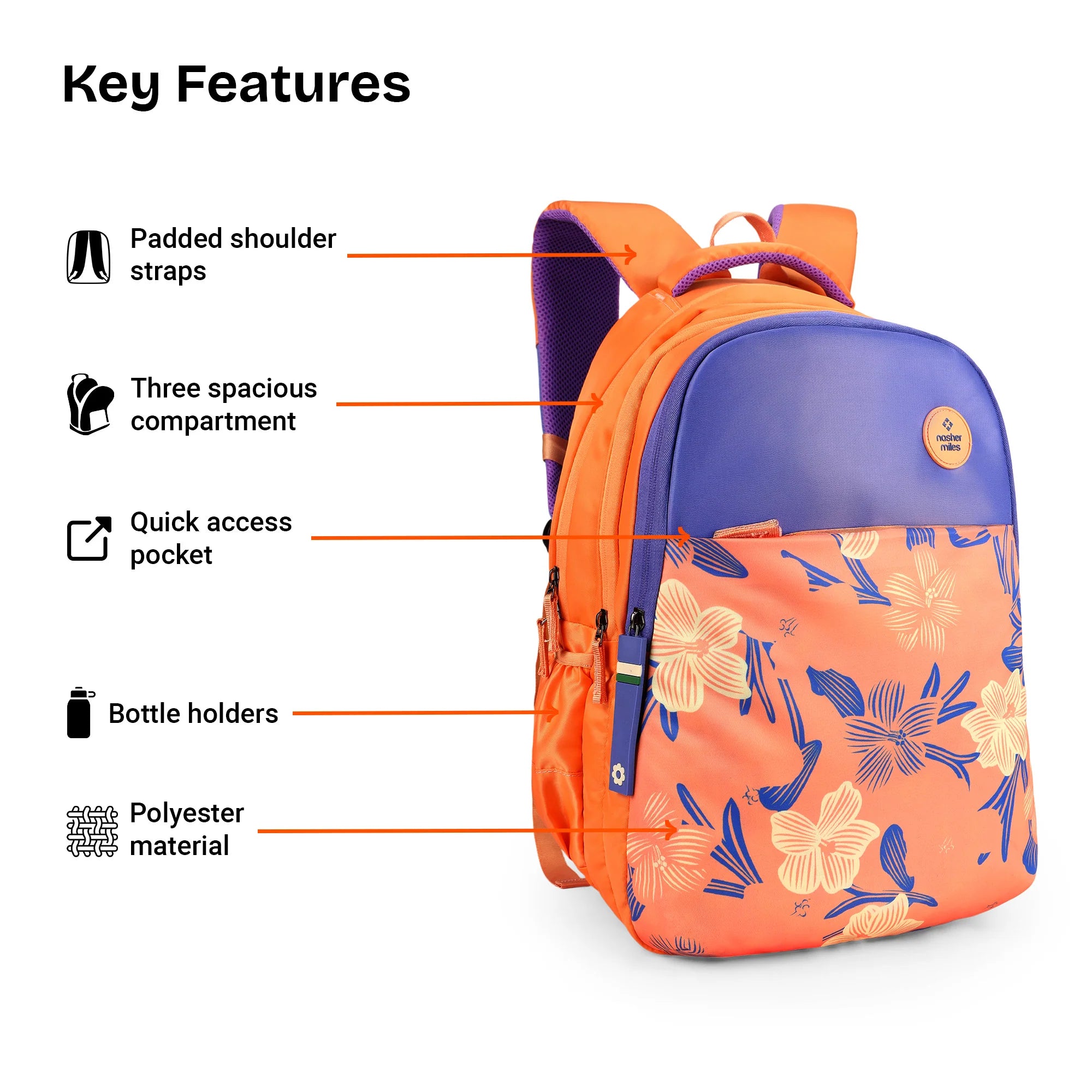 Nasher Miles Floral Fantasy School Bag