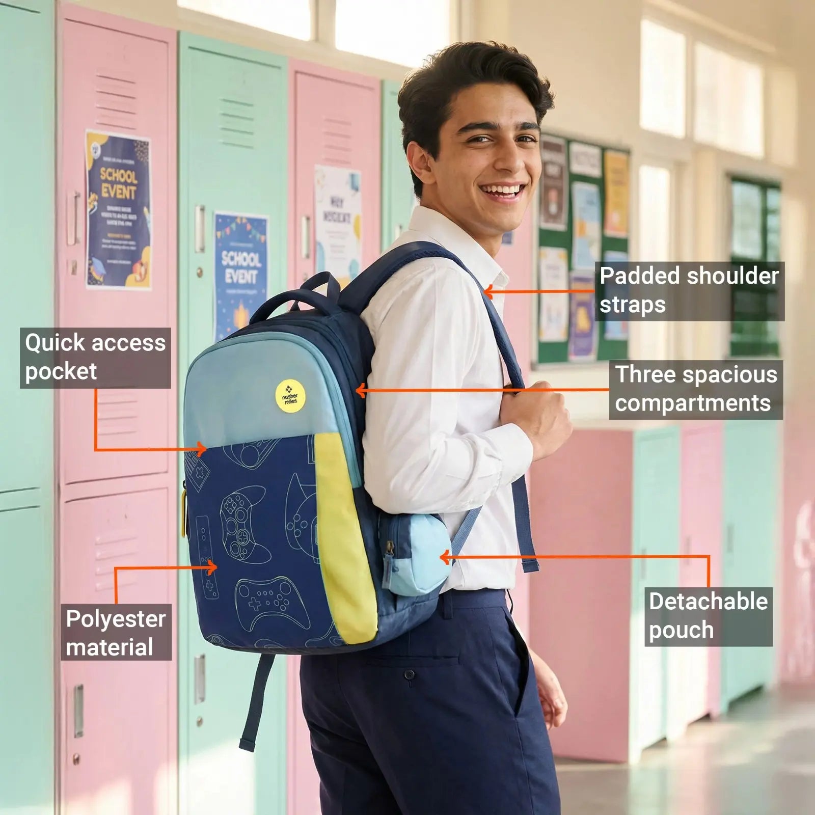 Nasher Miles Gamer School Bag