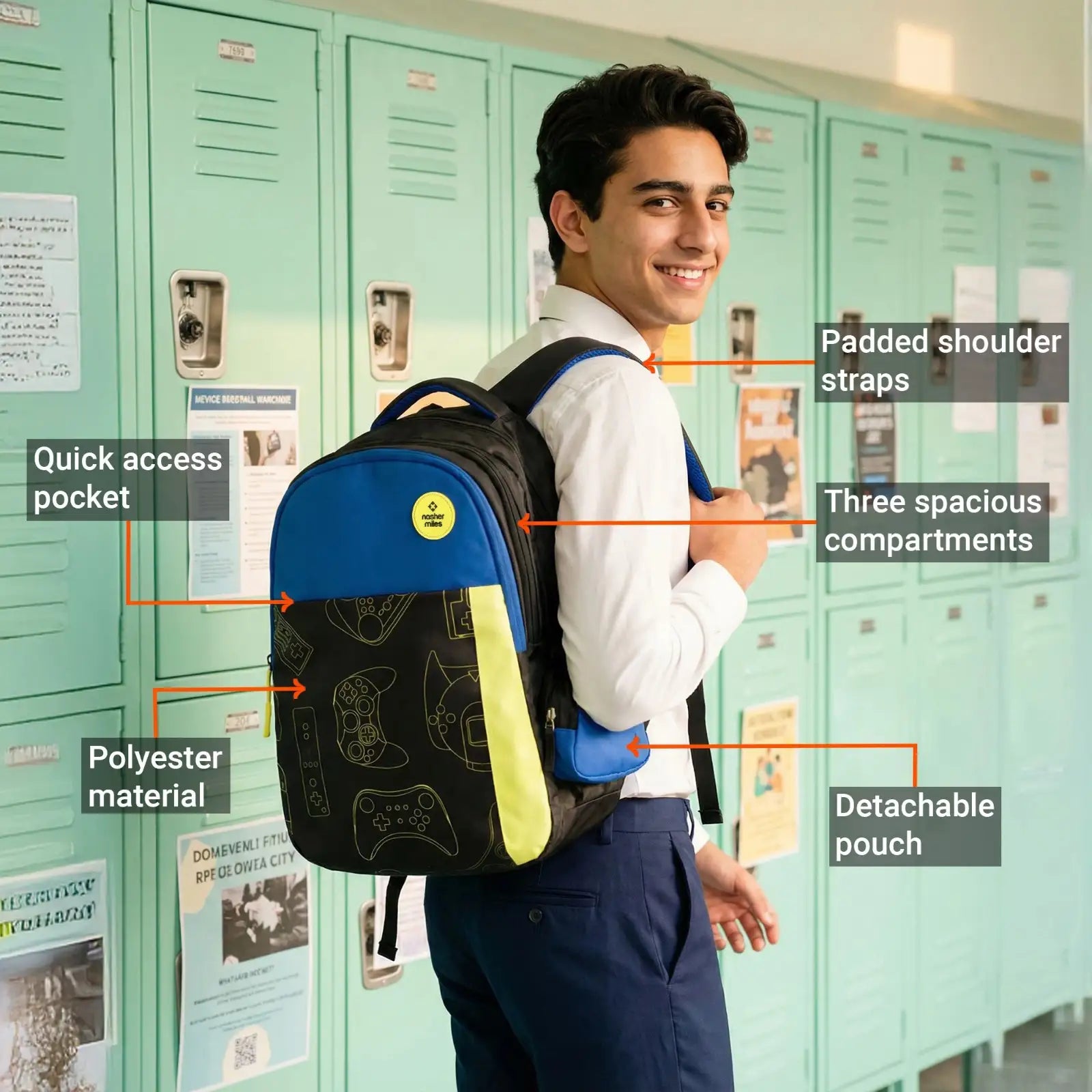 Nasher Miles Gamer School Bag