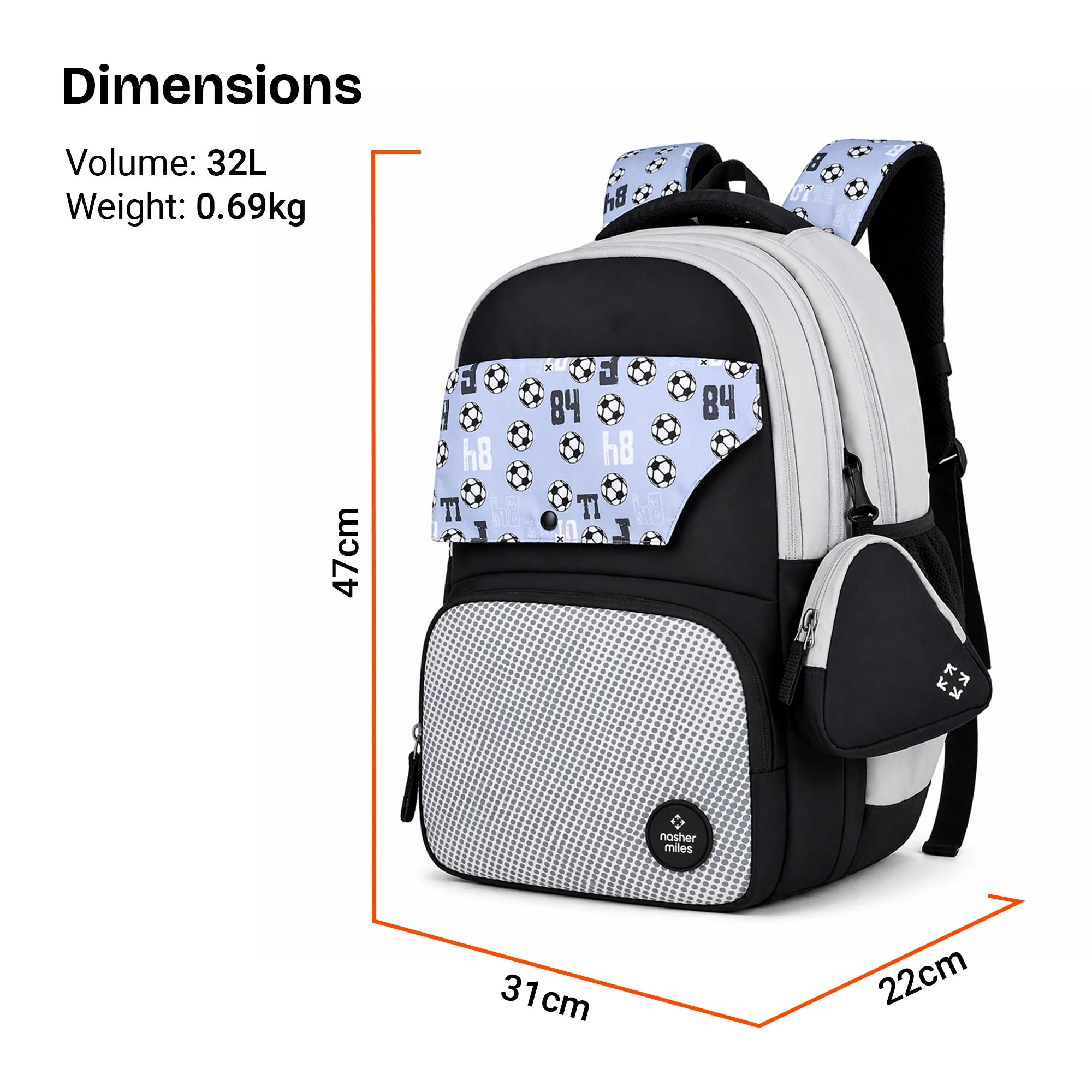 Nasher Miles Goal School Bag