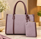 Women’s Structured Tote Bag with Matching Pouch – Spacious Everyday Handbag