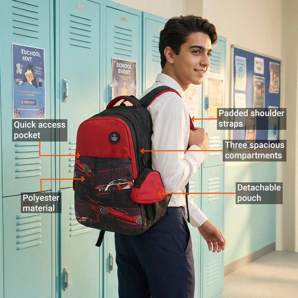 Nasher Miles Racer School Bag