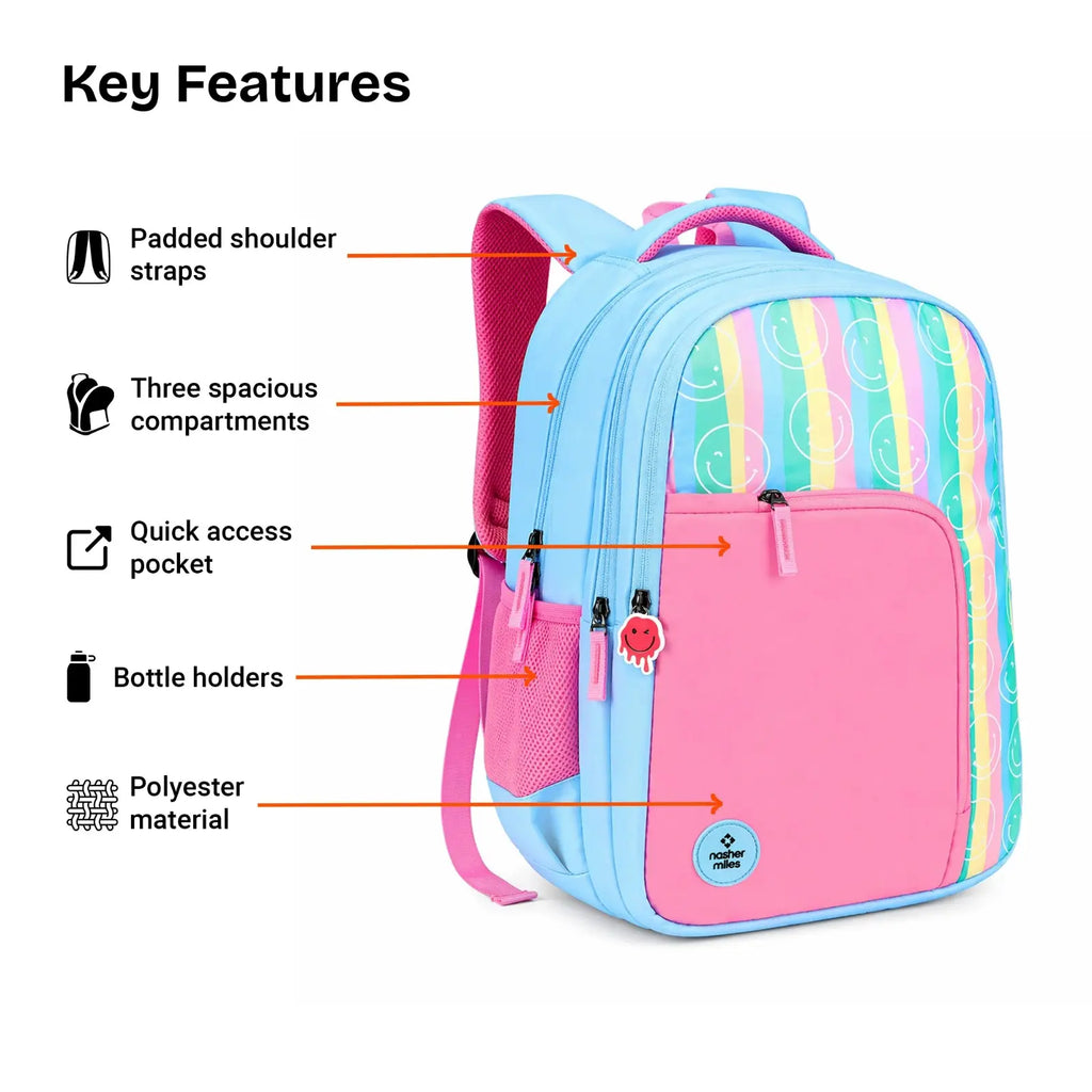Nasher Miles Smiley Pop School Bag