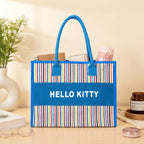 Canvas jute Handbag with with Hello Kitty Print