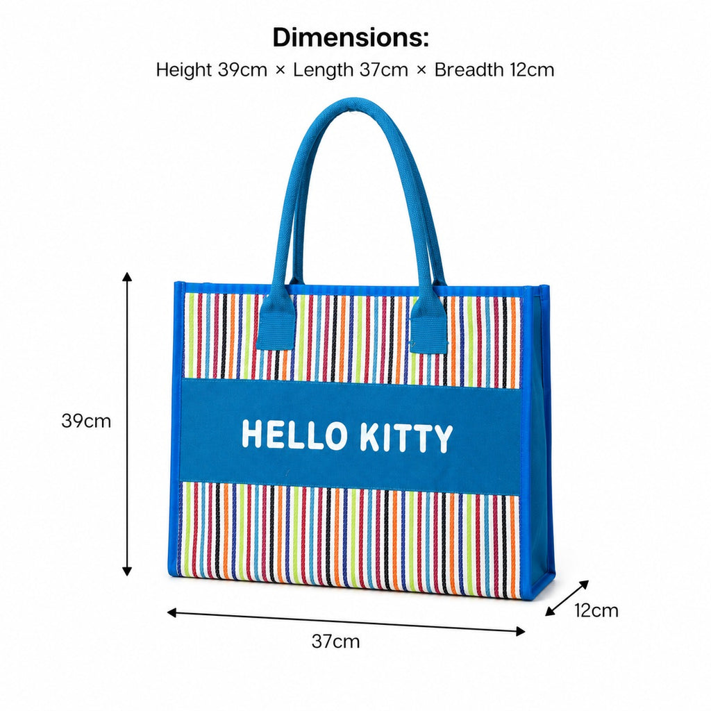 Canvas jute Handbag with with Hello Kitty Print
