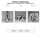 Black & Cream Printed Tote Bag for Women – Large Everyday Bag