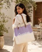 Summer Jute Tote Bag for Women – Large Beach & Vacation Handbag