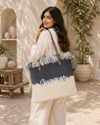 Summer Jute Tote Bag for Women – Large Beach & Vacation Handbag