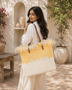 Summer Jute Tote Bag for Women – Large Beach & Vacation Handbag