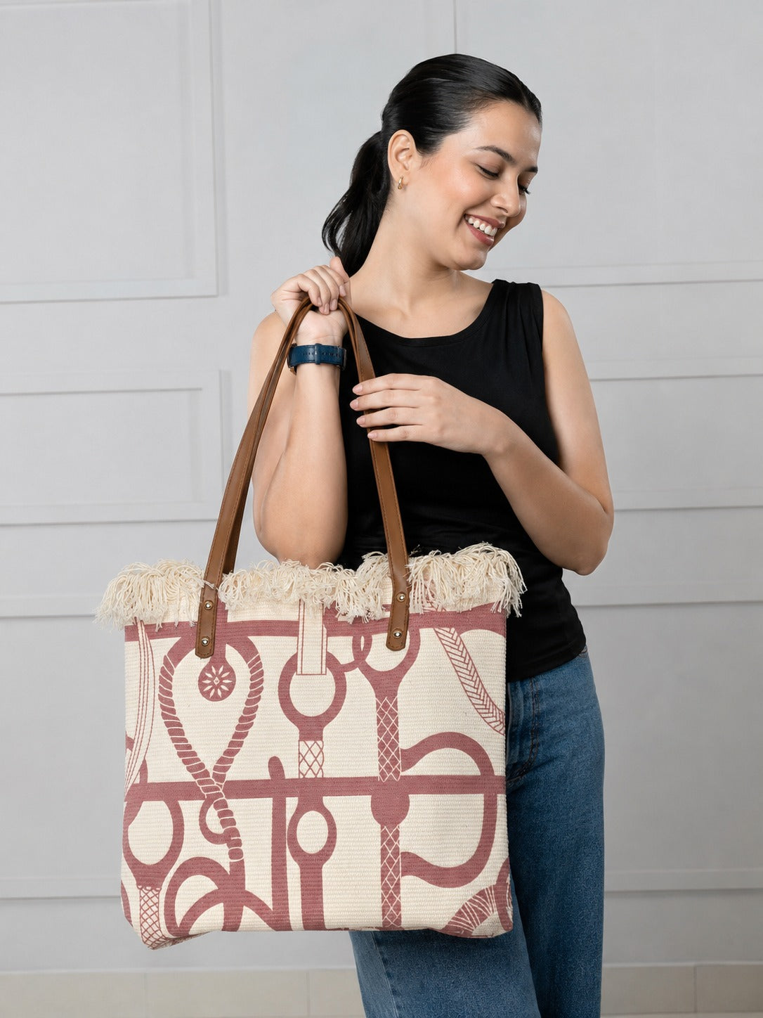 Large Printed Tote Bag for Women – Everyday Shopping & Travel Bag