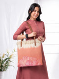 Coral Floral Tote Bag for Women – Large Everyday Shopping Bag