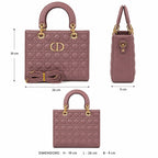 Quilted Brown Handbag for Women with Sling Strap & Top Handle