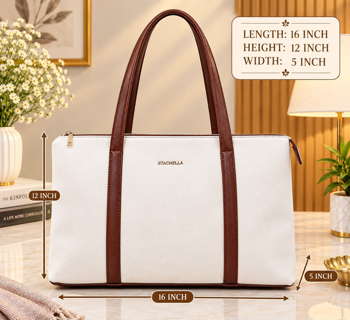 Women’s Large Structured Tote Bag – Spacious Everyday Handbag