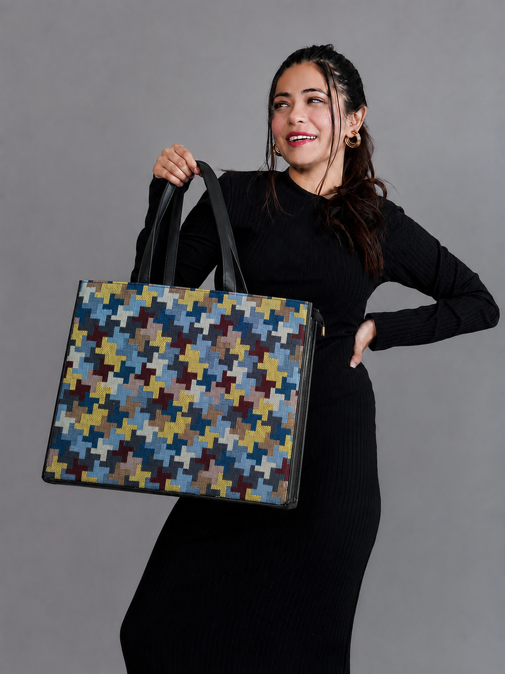 Geometric Pattern Tote Bag
