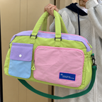 Pastel Multicolour Travel korean Duffel Bag for Women & Girls