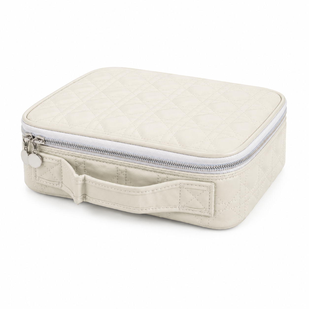 Makeup Organizer Bag for Women& girls , Adjustable Compartments, Cosmetic & Brush Storage Travel Vanity Case, Toiletry Organizer Box