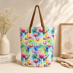 Printed Tote Bag with Long Handles for Women | 37 × 12 × 39 cm