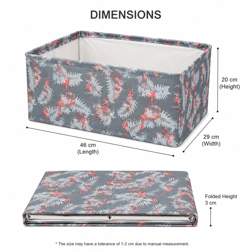 Foldable Wardrobe Storage Organizer Box | Rust-Free & Odour-Free Clothes Organizer | Stackable Fabric Storage Bin for Wardrobe, Closet, Shelves, Home & Office