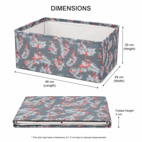 Foldable Wardrobe Storage Organizer Box | Rust-Free & Odour-Free Clothes Organizer | Stackable Fabric Storage Bin for Wardrobe, Closet, Shelves, Home & Office