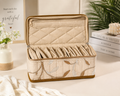 Floral Multipurpose Storage Organizer with 3 Transparent Zipper Pouches