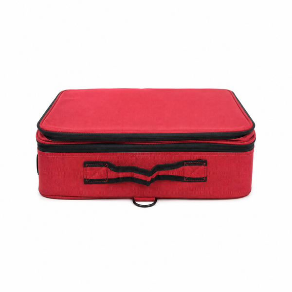Multi-Purpose Organizer Case with Adjustable Dividers, Red, 42x30x14 cm