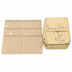 Jewellery Organizer Box with 6 Transparent Zipper Pouches & Satin Storage Case