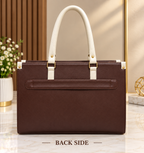 Structured Women's Tote Bag with Front Pocket – Spacious Office & Everyday Handbag